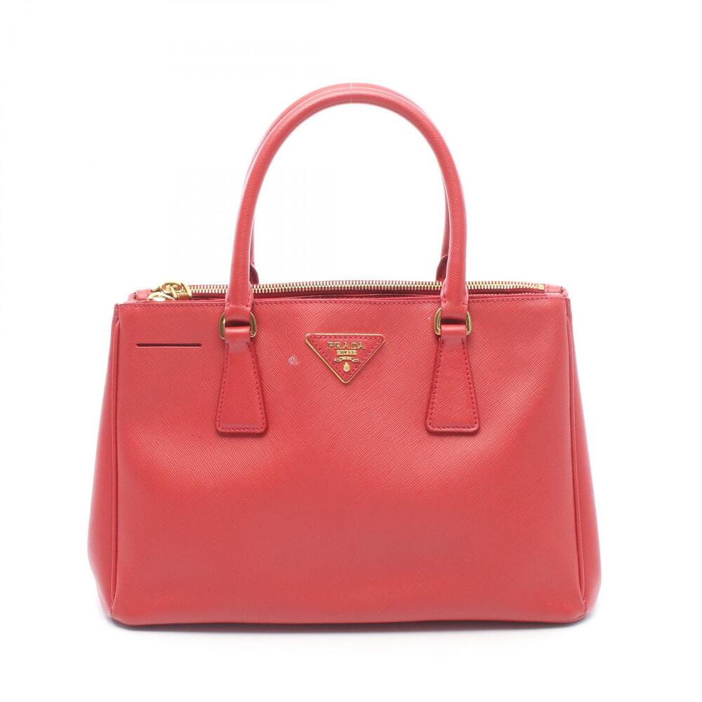 Prada Saffiano Lux Galleria Double Zip Tote vibrant red